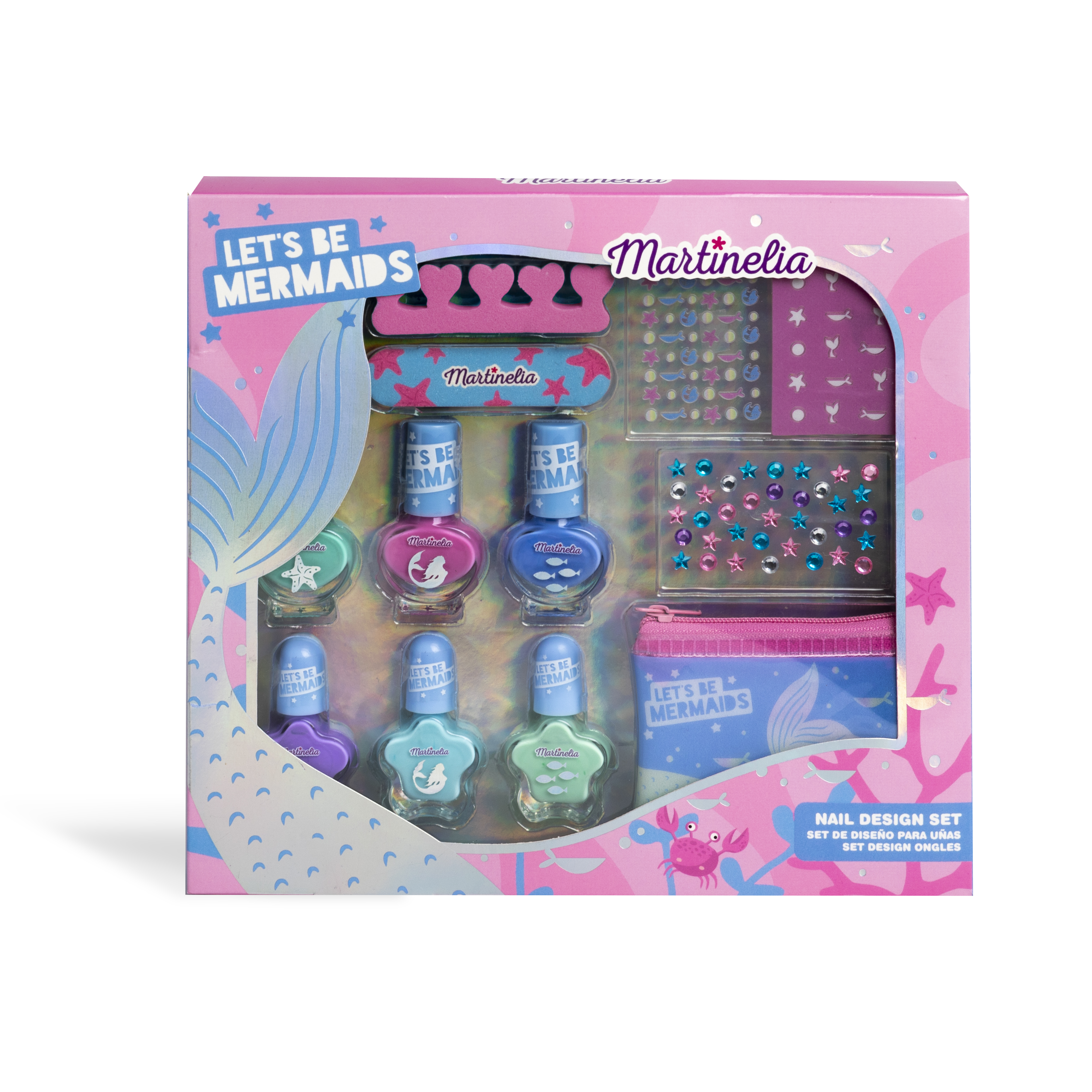 martinelia lets be mermaids nail design set (aquarius cosmetic - 12059)