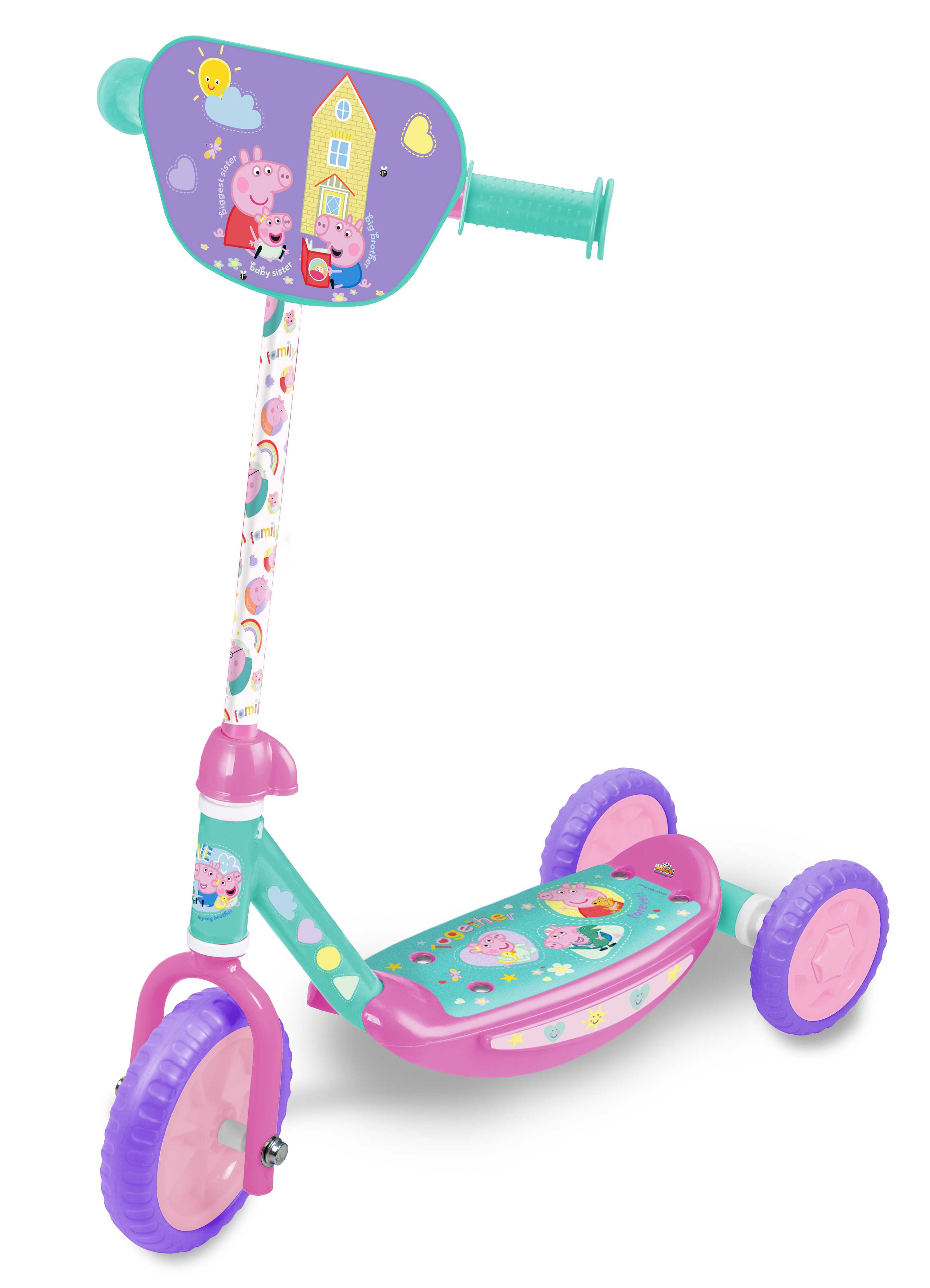 peppa pig patinete aluminio ryder 3 ruedas (saica - i9350-i2767)