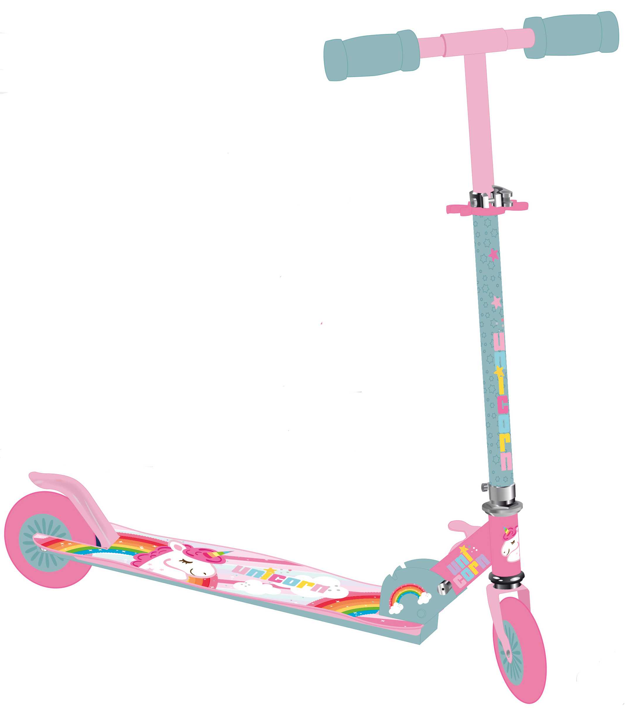 unicornio patinete aluminio ryder 2 ruedas (saica - i4509-i4518)