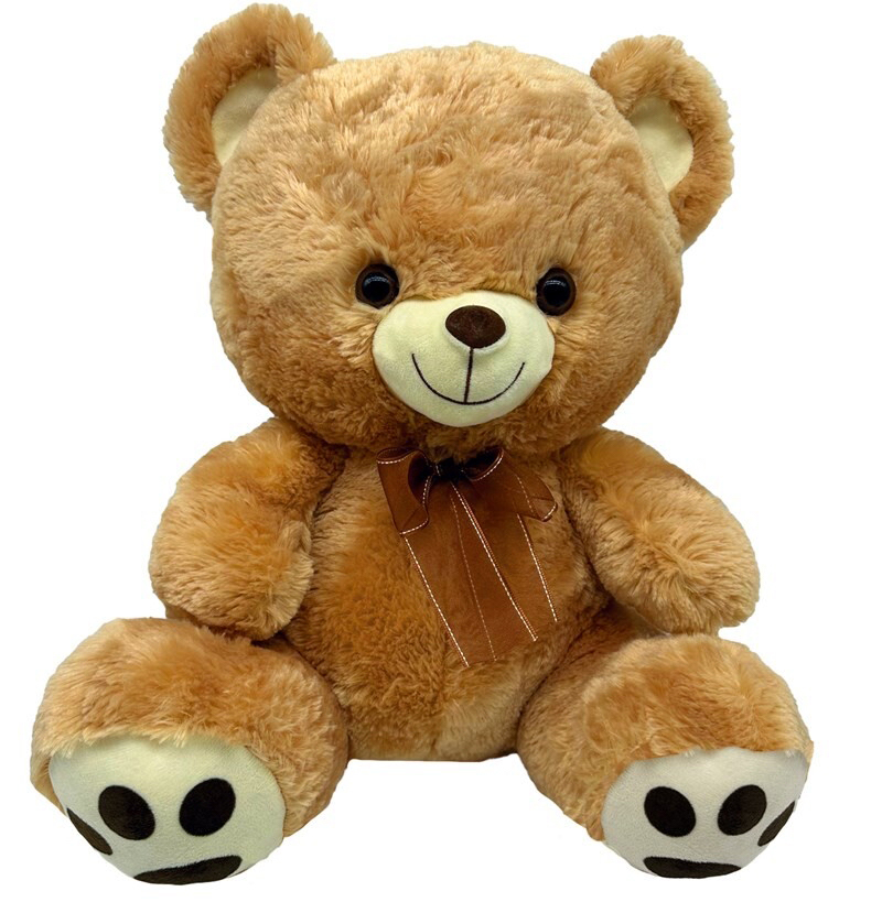 peluche oso marron con lazo 40 cm (grupo moya - 34203)