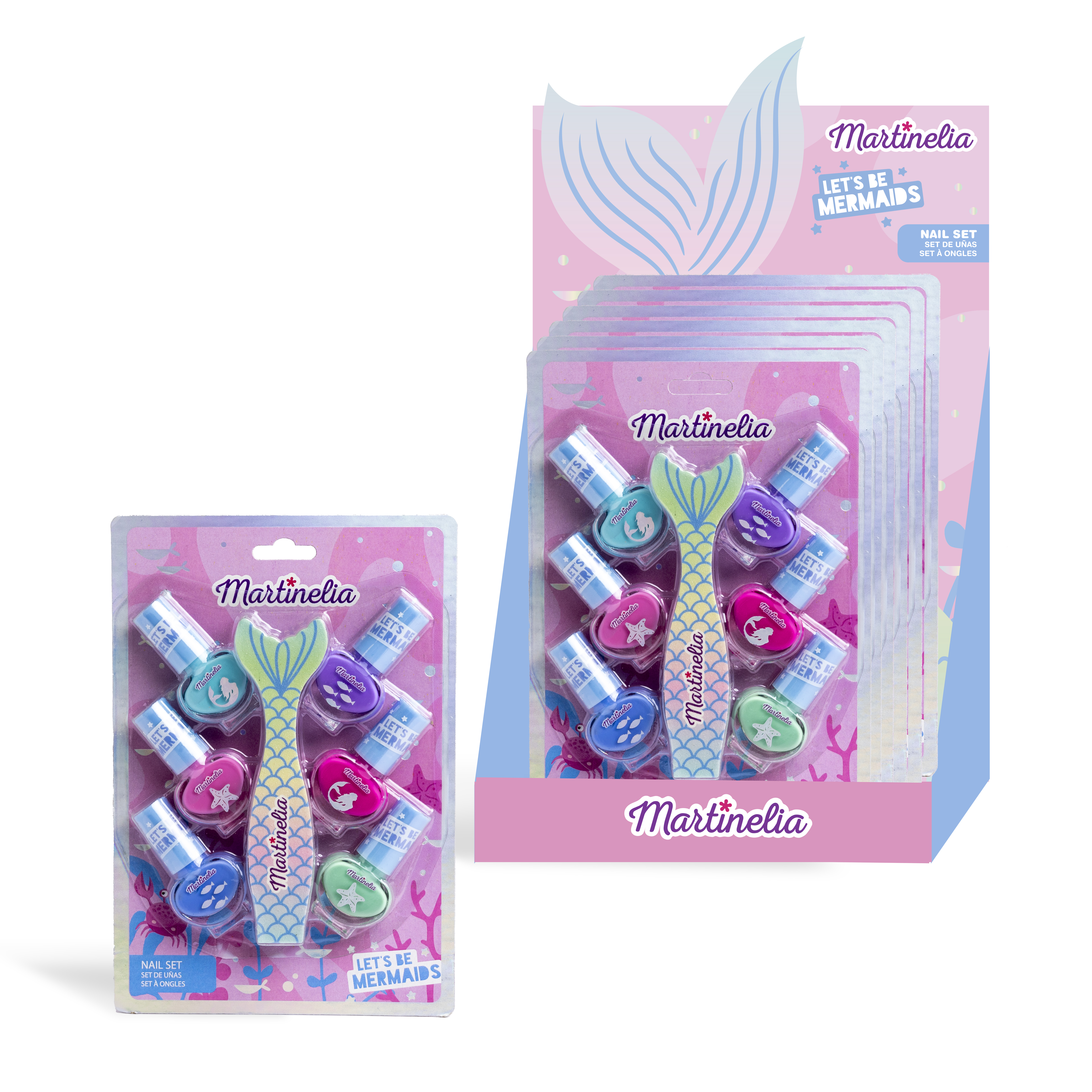 martinelia lets be mermaids nails set (aquarius cosmetics - 12054)