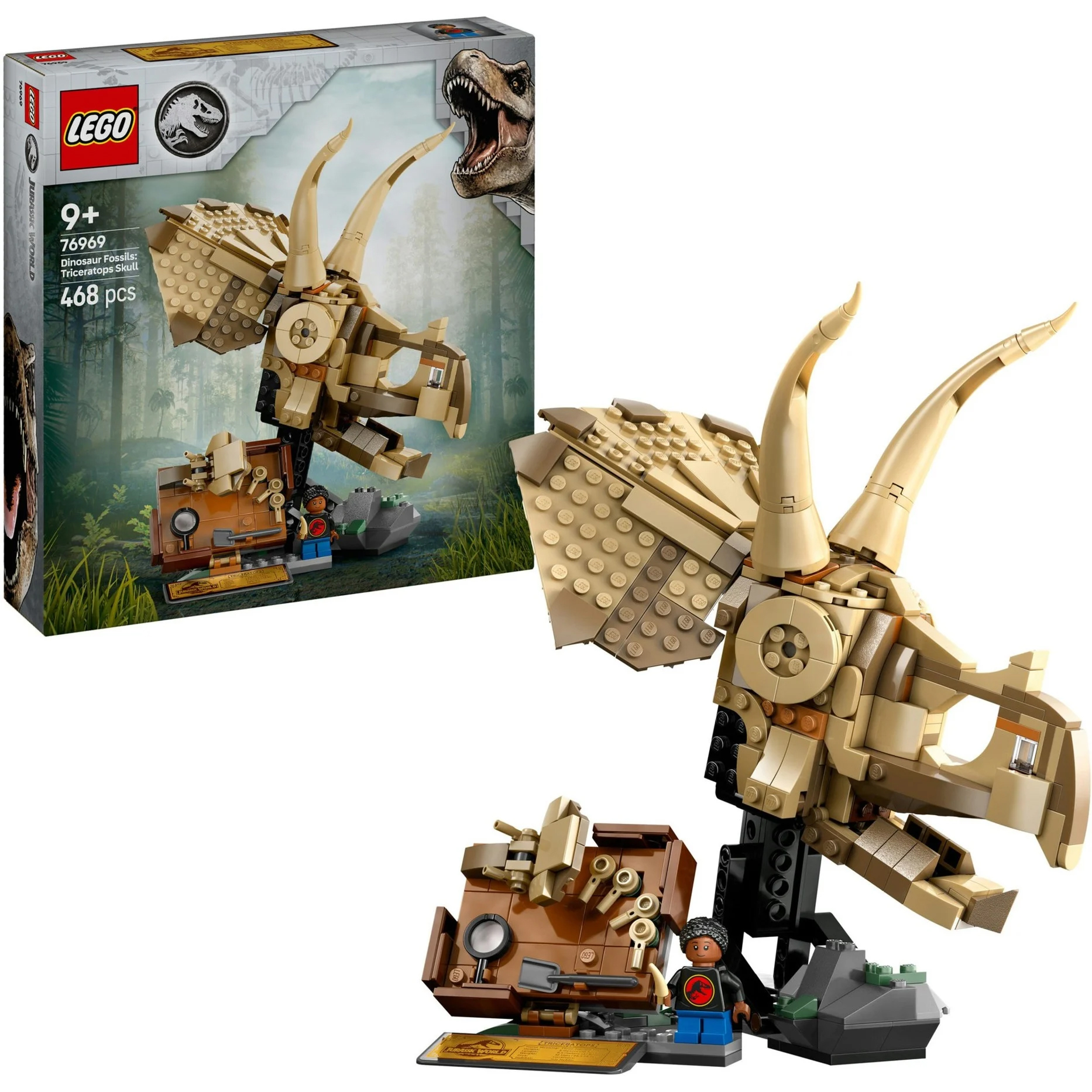 lego jurassic world craneo triceratops (lego - 76969)