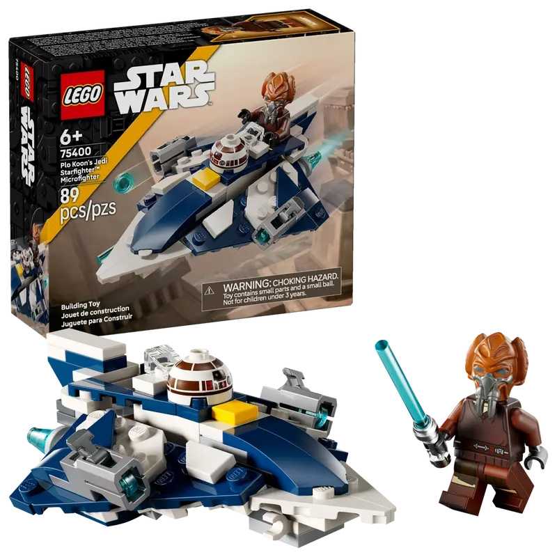 lego star wars microfighter: caza estelar de jedi de plo koon (lego - 75400)