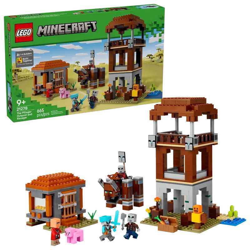 lego minecraft el puesto de avanzada de los saquea (lego - 21278)
