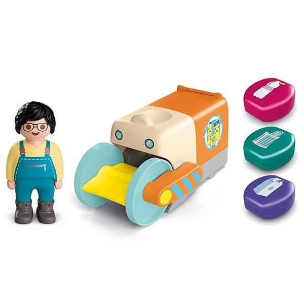 playmobil junior vehiculo recolector de basura (playmobil - 71774)