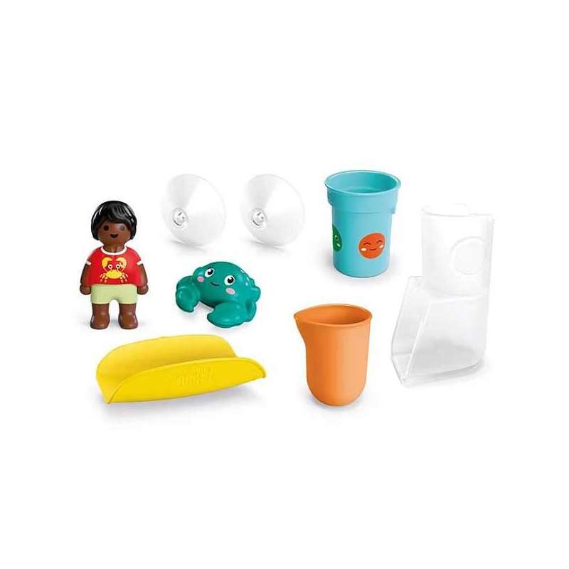 playmobil junior aqua: tanque de agua con tobogan (playmobil - 71775)