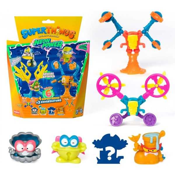 superthings neon power pack de 6 figuras surtidos (magic box - pst11b616in00)