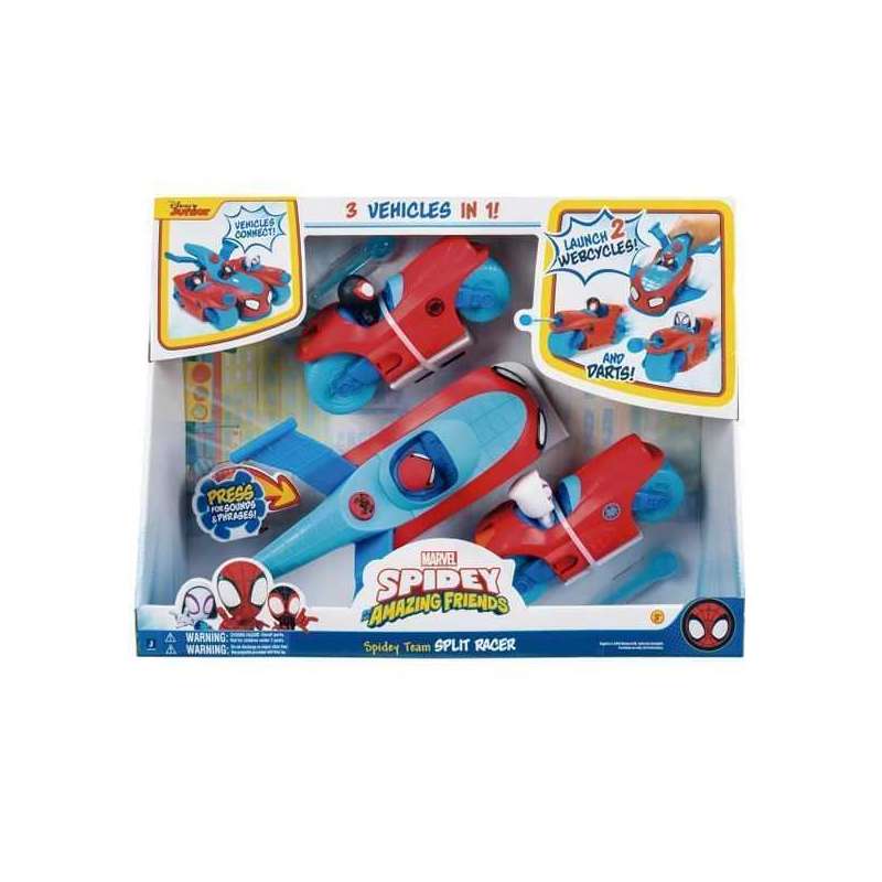 spidey and friends vehiculo spidey team split race (jazwares iberia - snf0271.)