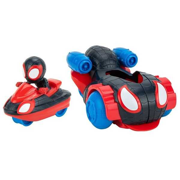 spidey and friends vehiculo spin quick shot 2 en 1 ( jazwares iberia - snf0123.)
