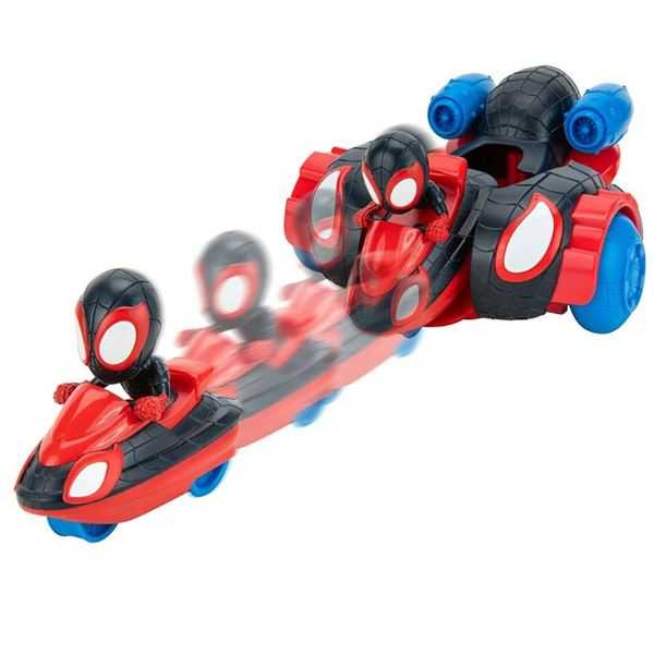 spidey and friends vehiculo spin quick shot 2 en 1 ( jazwares iberia - snf0123.)
