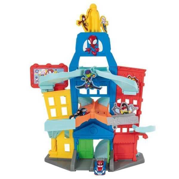 spidey and friends amazing metals city track set (jazwares iberia - snf0202.)