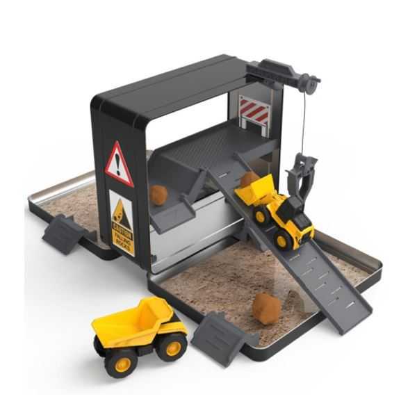 cat maletin con 2 vehiculos de 8 cm (funrise - 83332)