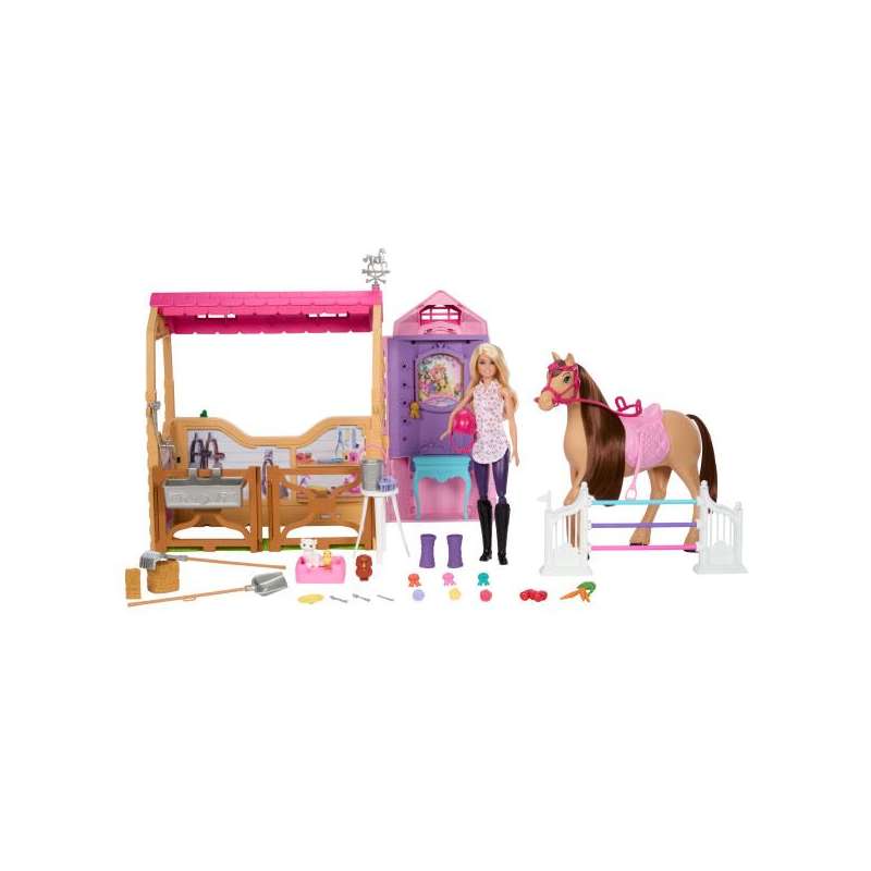 barbie muÑeca con caballo y establo (mattel - hxj44) barbie muÑeca con caballo y establo (mattel - hxj44)