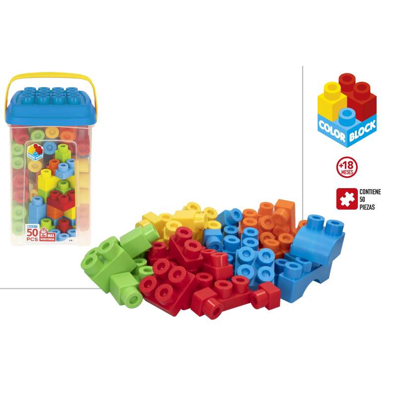 construcciones para niños juego construcción cubo 50 piezas maxi color block construcciones para niños juego construcción cubo 50 piezas maxi color block