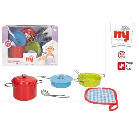 my home set cocina metal 8 piezas (color baby - 47470)