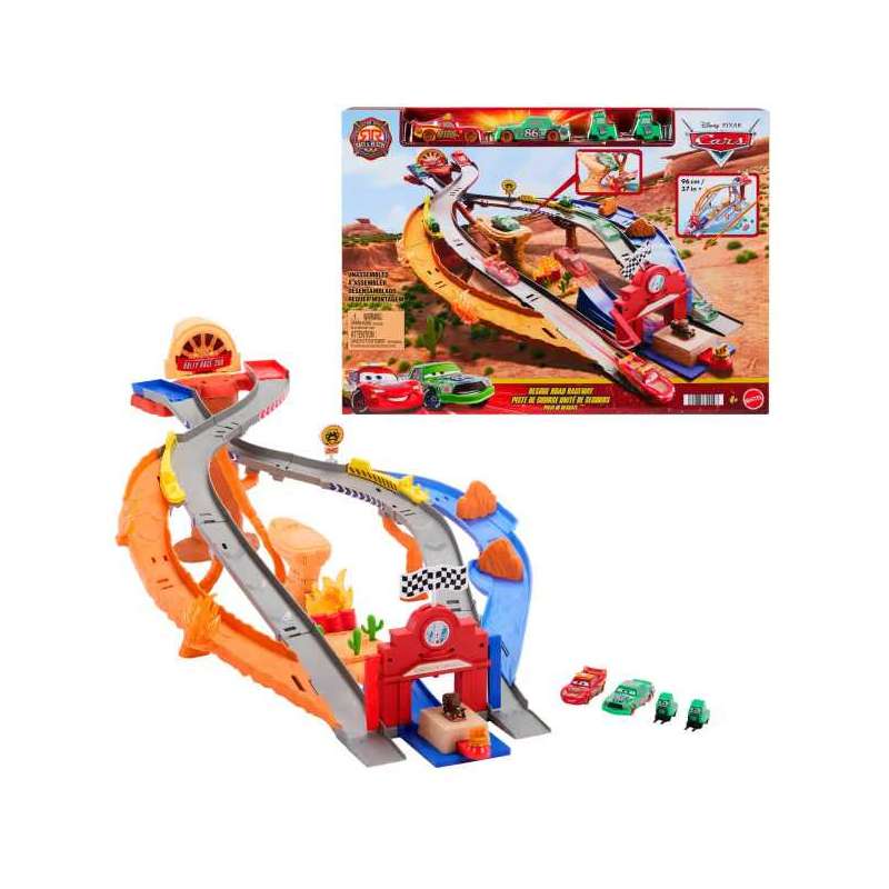 cars radiador springs race & rescue playset (mattel - jfl57)