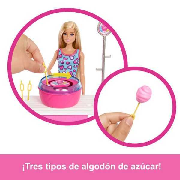 barbie puesto de algodon de azucar (mattel - jfv67)