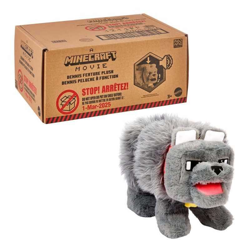 minecraft movie feature plush lobo(mattel - jkb90)
