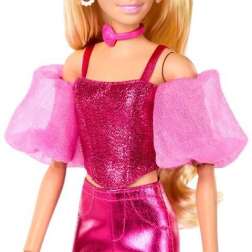 barbie deluxe metallic muÑeca con corset rosa (mattel - jfp40)