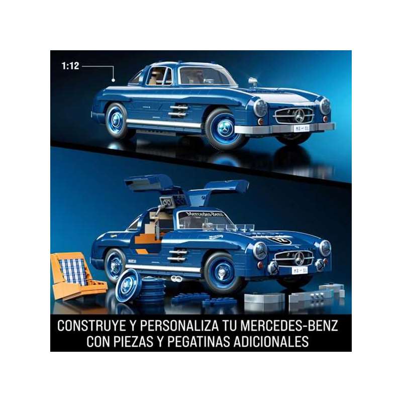 mega hot wheels premium mercedes 300sl (mattel - hww25)