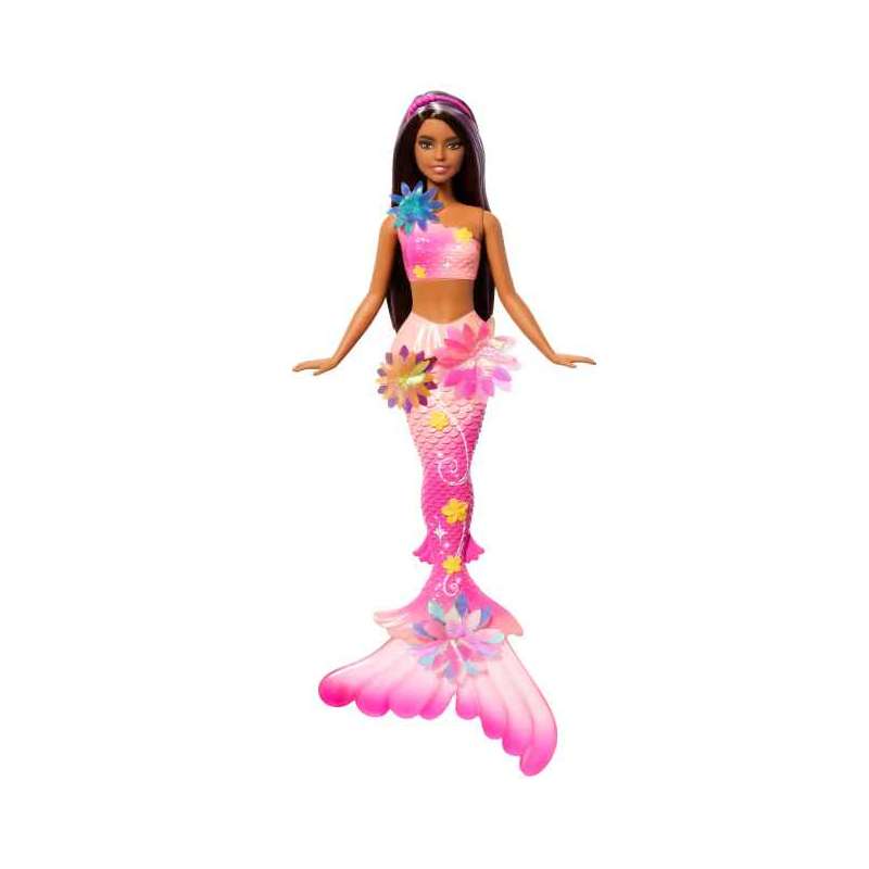 barbie sirena florece morena (mattel -jdm73)