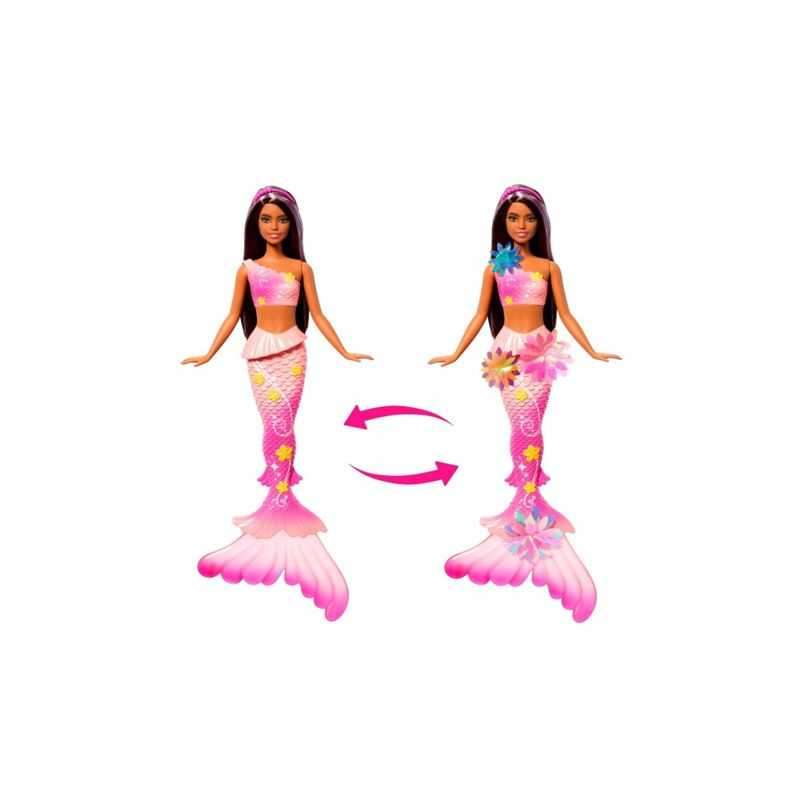 barbie sirena florece morena (mattel -jdm73)