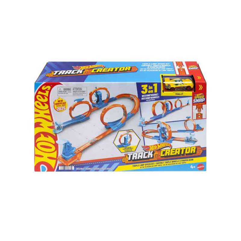 hot wheels triple looping track creator+vehiculo (mattel - jdw39) hot wheels triple looping track creator+vehiculo (mattel - jdw39)