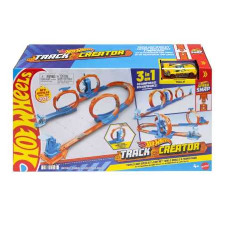 hot wheels triple looping track creator+vehiculo (mattel - jdw39)