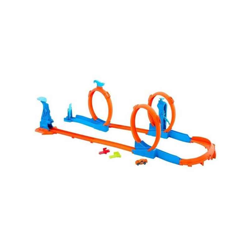 hot wheels triple looping track creator+vehiculo (mattel - jdw39) hot wheels triple looping track creator+vehiculo (mattel - jdw39)