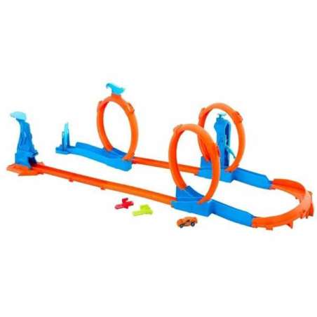 hot wheels triple looping track creator+vehiculo (mattel - jdw39)
