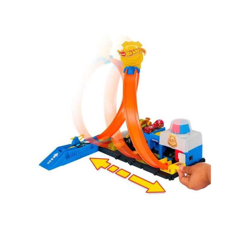 hot wheels city pista super comisaria policia (mattel - jbm71)