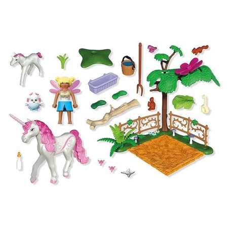 playmobil establo unicornio para mama y potro (playmobil - 71839)