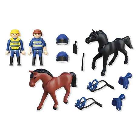 playmobil escuadron policial a caballo (playmobil - 71877)