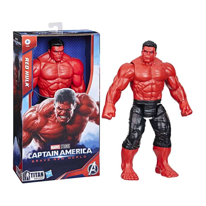 capitan america bnw figura titan villano hulk rojo (hasbro - f92995l0)