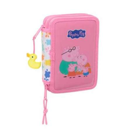 peppa pig plumier doble pequeÑo 29 piezas (safta - 412572854)