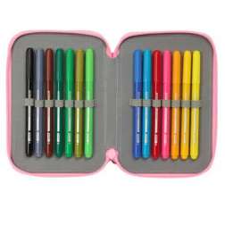 peppa pig plumier doble pequeÑo 29 piezas (safta - 412572854)