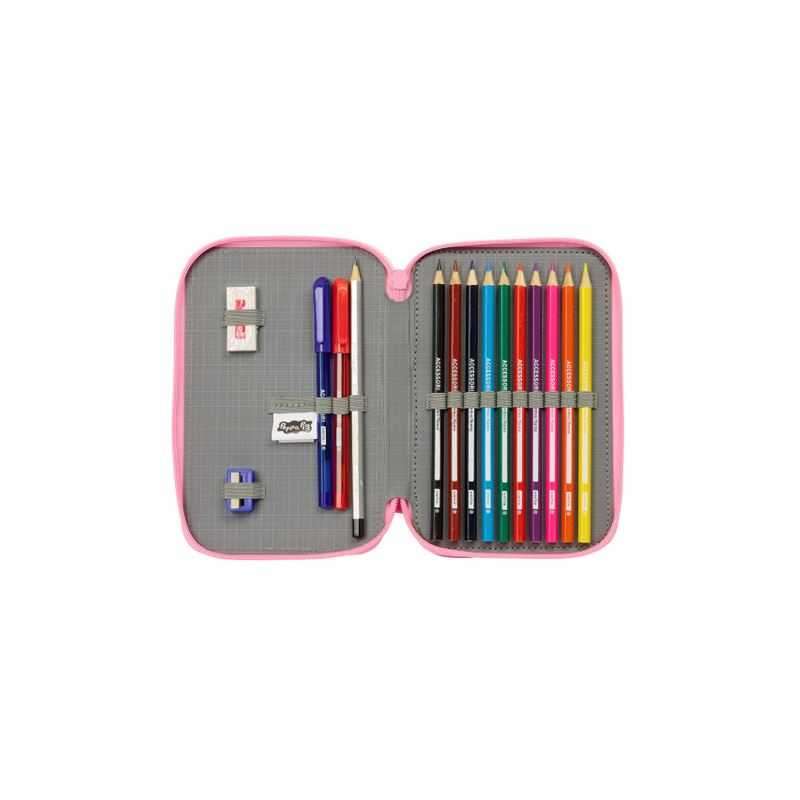 peppa pig plumier doble pequeÑo 29 piezas (safta - 412572854)