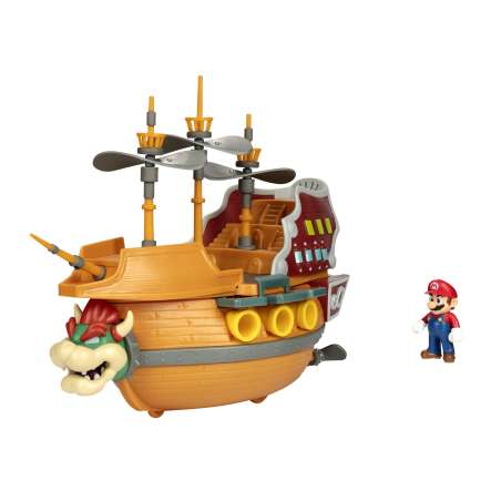 super mario aeronave bowser con figura (jakks pacific - 404294)