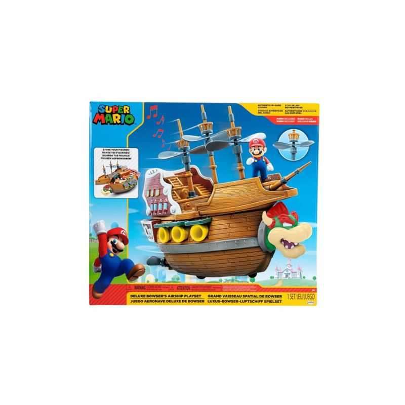 super mario aeronave bowser con figura (jakks pacific - 404294)