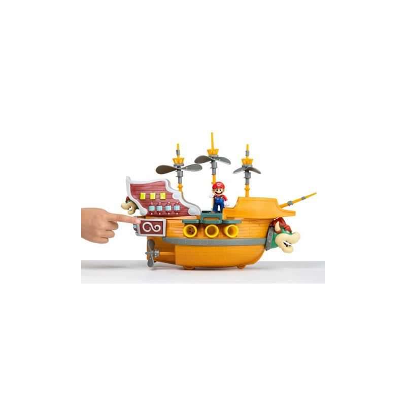 super mario aeronave bowser con figura (jakks pacific - 404294)