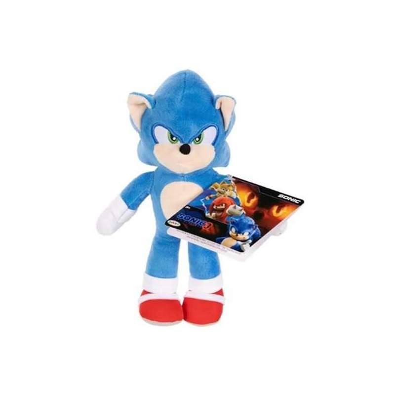 sonic 3 movie peluche sonic 23 cm (jakks pacific- 424674-pq-gen)