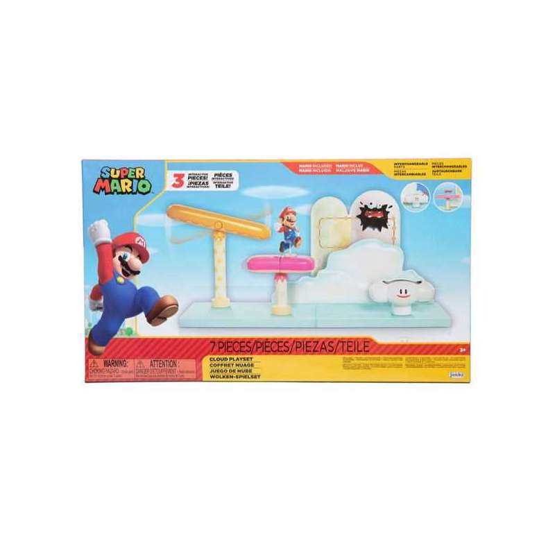 super mario playset en las nubes+figura 6 cm (jakks pacific - 402004) super mario playset en las nubes+figura 6 cm (jakks pacific - 402004)