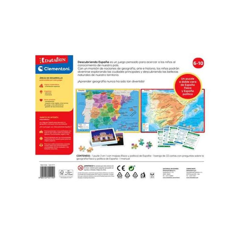 mapa geo descubre espaÑa (clementoni - 55119) mapa geo descubre espaÑa (clementoni - 55119)