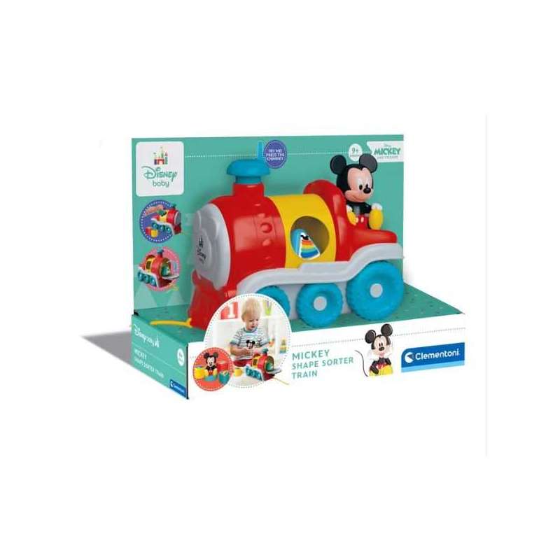 disney baby tren encaja formas mickey (clementoni - 17900)