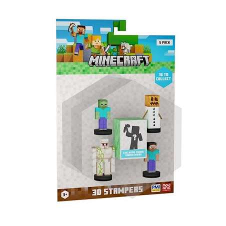 minecraft figura pack de 5 surtido blister ( bizak - 64110004)
