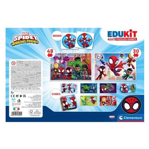 edukit 4 en 1 spidey amazing friends (clementoni - 18295)