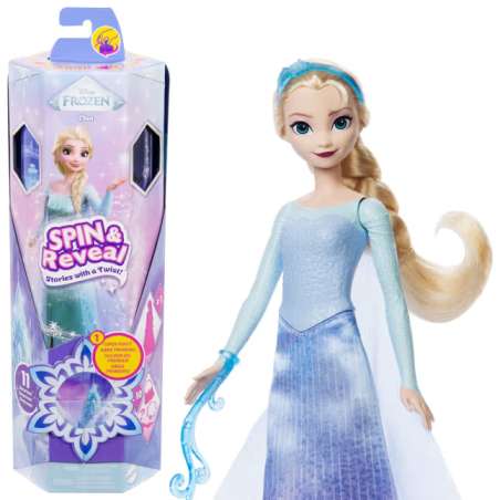 disney frozen muÑeca elsa spin and reveal (mattel - jbg59)