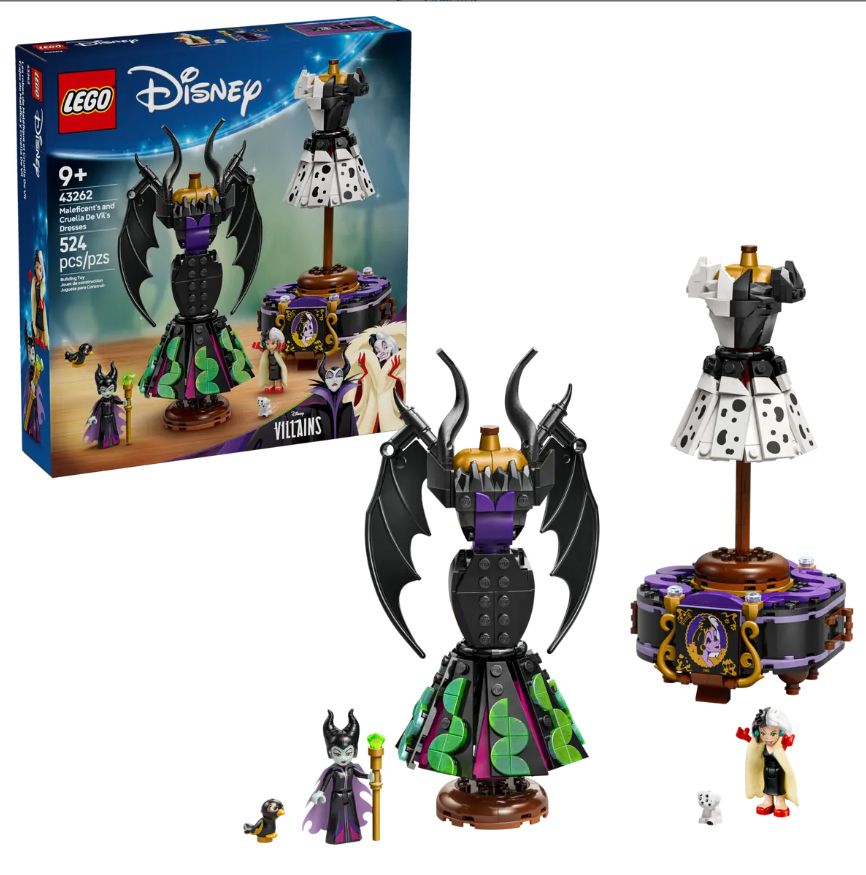 lego disney traje de malefica y cuella de vil (lego - 43262)