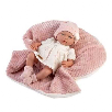 muÑeca norma 42 cm vestido beig y rosa mantita  (muñecas guca - 893)