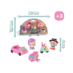 tiny trotties pack 5 con vehÍculos (famosa - tft26000 )